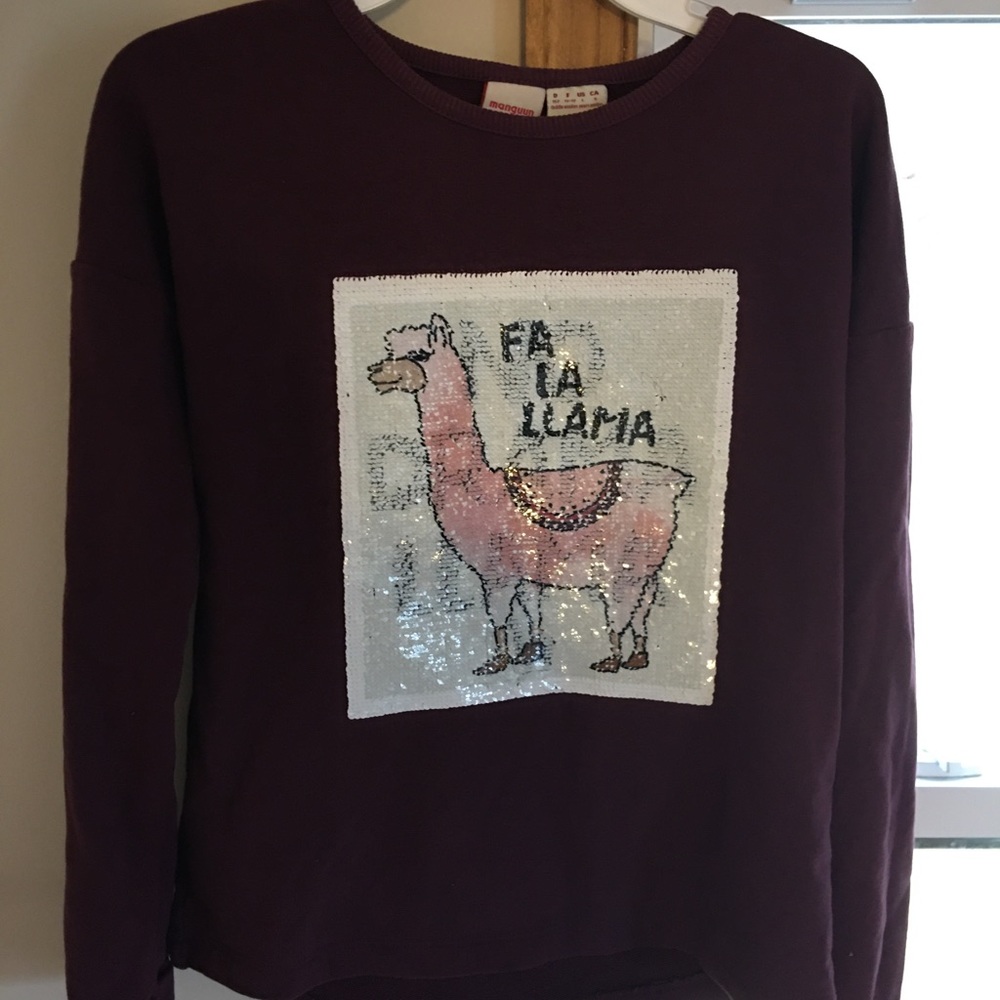 Manguun teens L llama sweater